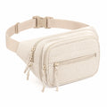 Gürteltasche 28 x 8 x 16 cm aus Textil in Creme für Alltag mit Rippstruktur