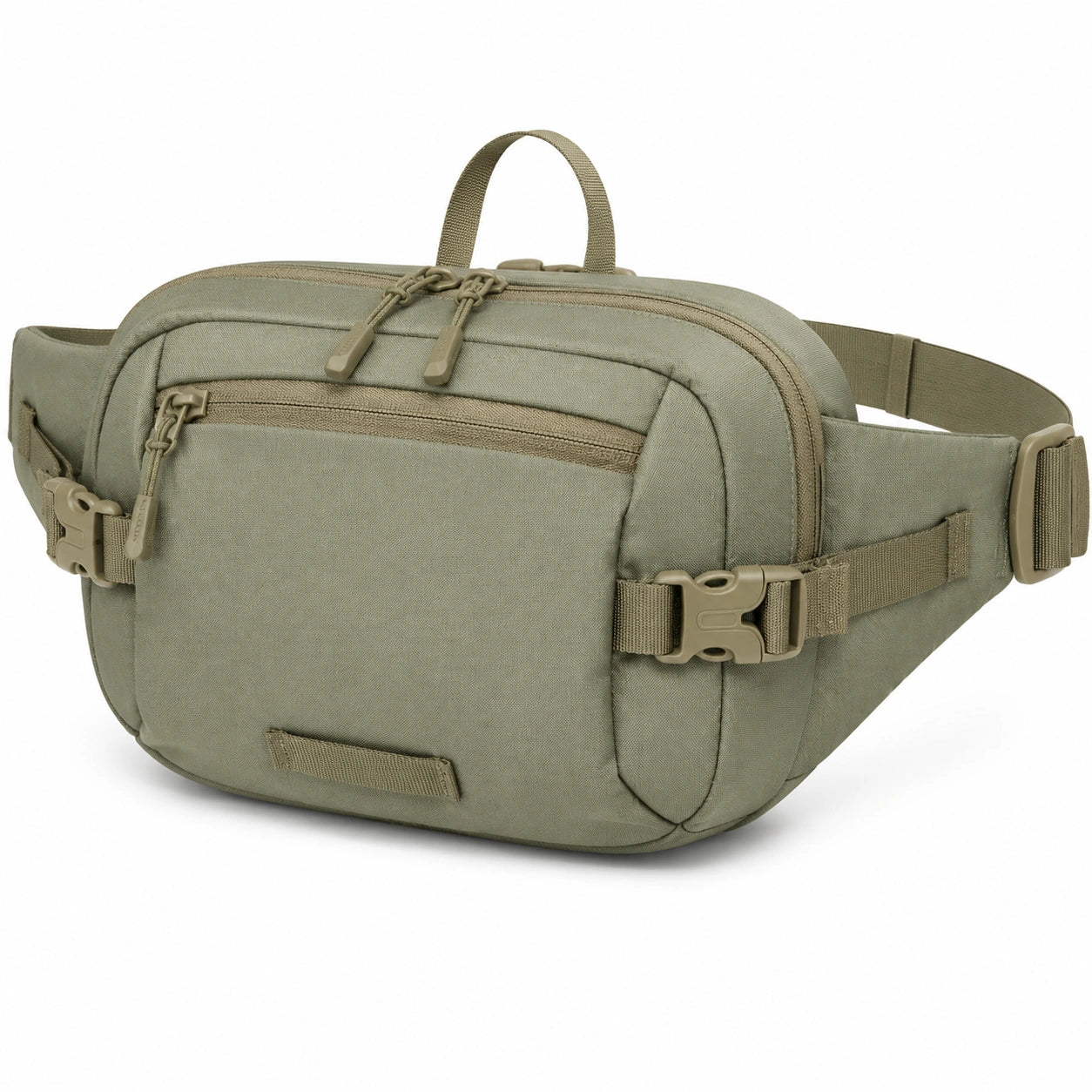 Gürteltasche 32 x 9 x 18 cm Textil Oliv mit Reißverschluss für Alltag und Reisen
