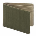 Geldbörse 11.5 x 9 cm Textil Olivgrün Faltbar mit Kartenfächern