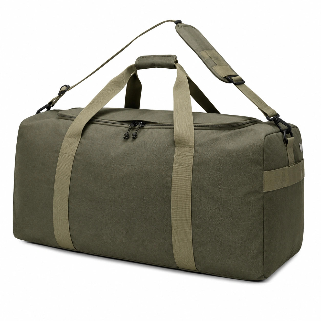 Reisetasche 55 cm Textilgewebe Olivgrün mit Schultergurt